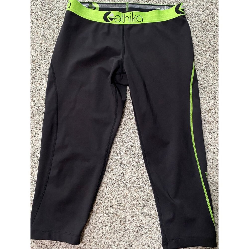Ethika Men's Athletic Activewear Performance Compression Tight Pant Black SMALL